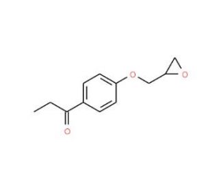 1-[4-(oxiran-2-ylmethoxy)phenyl]propan-1-one - chemical structure image