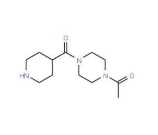 1-[4-(Piperidine-4-carbonyl)-piperazin-1-yl]-ethanone - chemical structure image