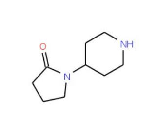 1-(4-Piperidinyl)-2-pyrrolidinone (CAS 91596-61-1) - chemical structure image