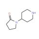 1-(4-Piperidinyl)-2-pyrrolidinone (CAS 91596-61-1) - chemical structure image