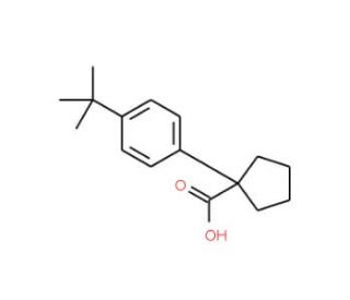 1-(4-tert-butylphenyl)cyclopentanecarboxylic acid - chemical structure image