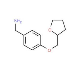 1-[4-(tetrahydrofuran-2-ylmethoxy)phenyl]methanamine - chemical structure image