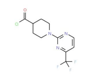1-[4-(Trifluoromethyl)pyrimidin-2-yl]piperidine-4-carbonyl chloride (CAS 306934-79-2) - chemical structure image