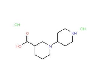 1,4&prime;-Bipiperidine-3-carboxylic acid dihydrochloride - chemical structure image