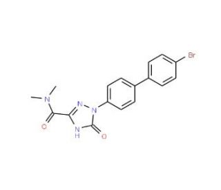 1-(4&prime;-Bromobiphenyl-4-yl)-2,5-dihydro-5-oxo-1H-1,2,4-triazole-3-carboxylic acid dimethylamide - chemical structure image