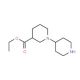 [1,4′]Bipiperidinyl-3-carboxylic acid ethyl ester (CAS 340962-71-2) - chemical structure image