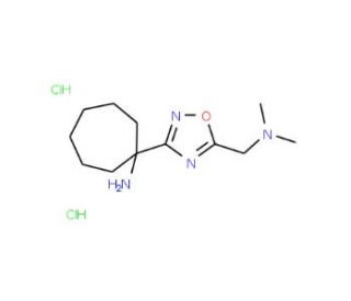 1-{5-[(dimethylamino)methyl]-1,2,4-oxadiazol-3-yl}cycloheptan-1-amine dihydrochloride - chemical structure image
