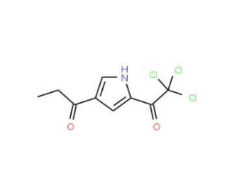 1-[5-(2,2,2-Trichloroacetyl)-1H-pyrrol-3-yl]-1-propanone (CAS 111468-90-7) - chemical structure image