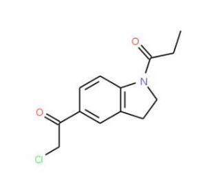1-[5-(2-chloroacetyl)-2,3-dihydro-1H-indol-1-yl]propan-1-one - chemical structure image