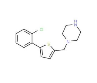 1-{[5-(2-chlorophenyl)thien-2-yl]methyl}piperazine - chemical structure image