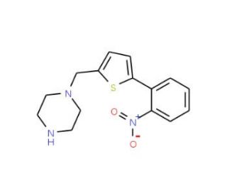 1-{[5-(2-nitrophenyl)thien-2-yl]methyl}piperazine - chemical structure image