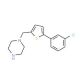 1-{[5-(3-chlorophenyl)thien-2-yl]methyl}piperazine - chemical structure image