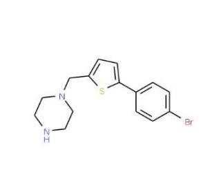1-{[5-(4-bromophenyl)thien-2-yl]methyl}piperazine - chemical structure image