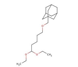 1-(5,5-Diethoxypentyloxymethyl)-adamantane (CAS 202577-30-8) - chemical structure image