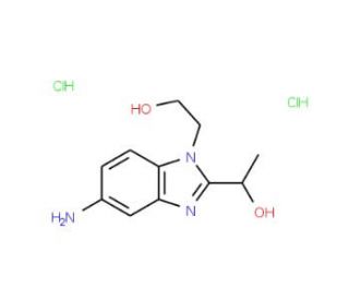 1-[5-Amino-1-(2-hydroxy-ethyl)-1H-benzoimidazol-2-yl]-ethanol dihydrochloride - chemical structure image