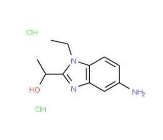 1-(5-Amino-1-ethyl-1H-benzoimidazol-2-yl)-ethanoldihydrochloride - chemical structure image