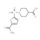 1-{[5-(aminocarbonyl)-2-furyl]sulfonyl}piperidine-4-carboxylic acid - chemical structure image