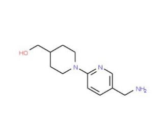{1-[5-(aminomethyl)pyridin-2-yl]piperidin-4-yl}methanol - chemical structure image