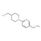 {1-[5-(aminomethyl)pyridin-2-yl]piperidin-4-yl}methanol - chemical structure image