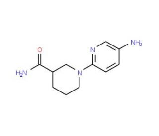 1-(5-aminopyridin-2-yl)piperidine-3-carboxamide - chemical structure image