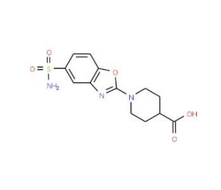 1-[5-(Aminosulfonyl)-1,3-benzoxazol-2-yl]-piperidine-4-carboxylic acid - chemical structure image