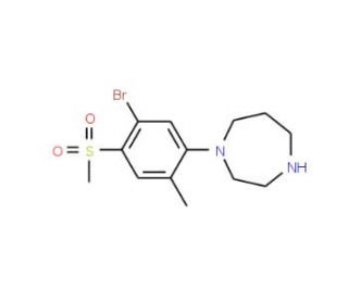 -1-[(5-Bromo-2-methyl-4-methylsulfonyl)phenyl]-homopiperazine - chemical structure image