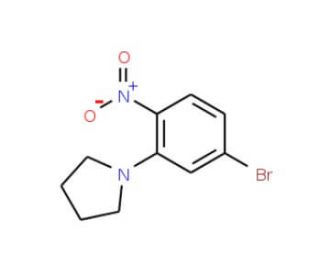1-(5-Bromo-2-nitrophenyl)pyrrolidine (CAS 1033201-57-8) - chemical structure image