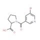 1-(5-Bromo-pyridine-3-carbonyl)-pyrrolidine-2-carboxylic acid (CAS 126581-82-6) - chemical structure image