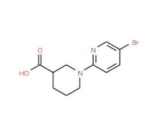 1-(5-bromopyridin-2-yl)piperidine-3-carboxylic acid - chemical structure image
