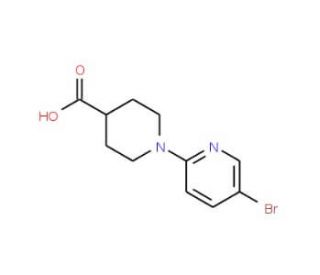 1-(5-bromopyridin-2-yl)piperidine-4-carboxylic acid - chemical structure image