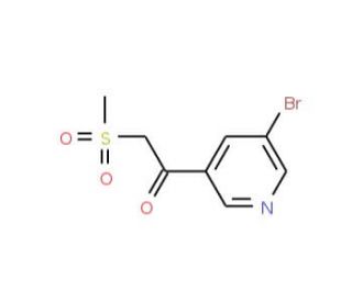 1-(5-Bromopyridin-3-yl)-2-methylsulfonyl-ethanone - chemical structure image