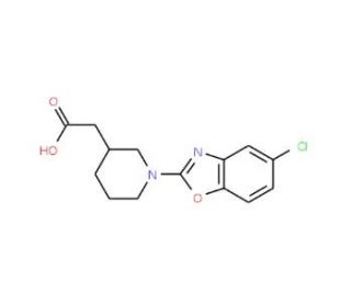 [1-(5-Chloro-1,3-benzoxazol-2-yl)piperidin-3-yl]-acetic acid - chemical structure image