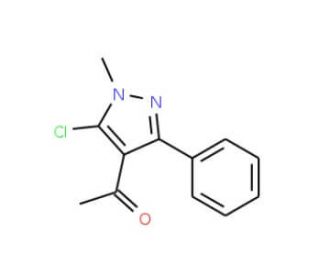 1-(5-Chloro-1-methyl-3-phenyl-1H-pyrazol-4-yl)-1-ethanone - chemical structure image