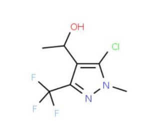 1-[5-Chloro-1-methyl-3-(trifluoromethyl)-1H-pyrazol-4-yl]-1-ethanol - chemical structure image