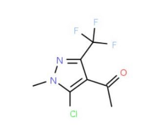 1-[5-Chloro-1-methyl-3-(trifluoromethyl)-1H-pyrazol-4-yl]-1-ethanone - chemical structure image