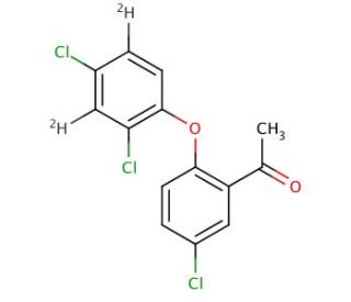 1-[5-Chloro-2-(2,4-dichlorophenoxy)phenylethanone]-d2 Major - chemical structure image