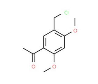 1-(5-Chloromethyl-2,4-dimethoxy-phenyl)-ethanone (CAS 91427-44-0) - chemical structure image