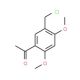 1-(5-Chloromethyl-2,4-dimethoxy-phenyl)-ethanone (CAS 91427-44-0) - chemical structure image