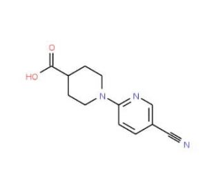 1-(5-cyanopyridin-2-yl)piperidine-4-carboxylic acid - chemical structure image