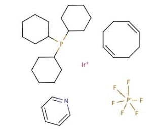 (1,5-Cyclooctadiene)(pyridine)(tricyclohexylphosphine)-iridium(I) hexafluorophosphate (CAS 64536-78-3) - chemical structure i