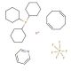(1,5-Cyclooctadiene)(pyridine)(tricyclohexylphosphine)-iridium(I) hexafluorophosphate (CAS 64536-78-3) - chemical structure i