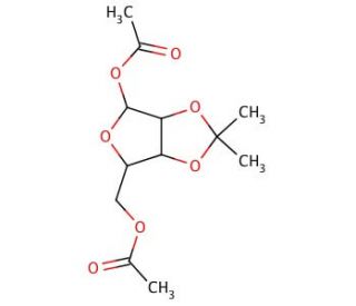1,5-Di-O-acetyl-2,3-isopropylidene-D-ribose (CAS 141979-56-8) - chemical structure image