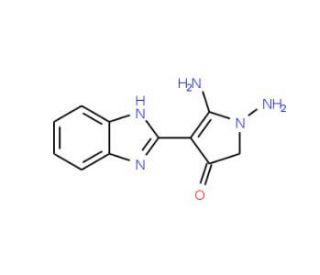 1,5-Diamino-4-(1H-benzoimidazol-2-yl)-1,2-dihydro-pyrrol-3-one - chemical structure image