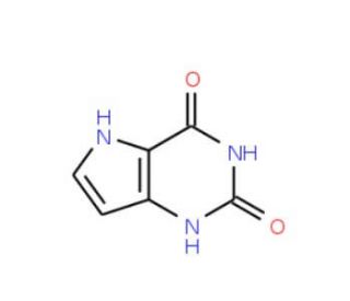 1,5-Dihydro-pyrrolo[3,2-d]pyrimidine-2,4-dione (CAS 65996-50-1) - chemical structure image
