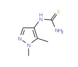 (1,5-Dimethyl-1H-pyrazol-4-yl)-thiourea - chemical structure image