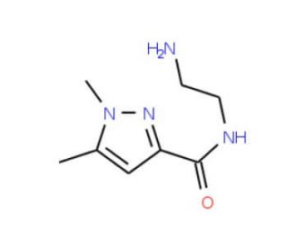 1,5-Dimethyl-1H-pyrazole-3-carboxylic acid (2-amino-ethyl)-amide - chemical structure image