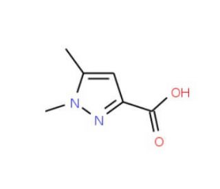 1,5-Dimethyl-1H-pyrazole-3-carboxylic acid (CAS 5744-59-2) - chemical structure image