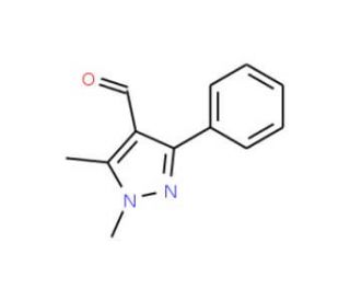 1,5-Dimethyl-3-phenyl-1H-pyrazole-4-carbaldehyde - chemical structure image