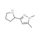 1,5-Dimethyl-3-pyrrolidin-2-yl-1H-pyrazole - chemical structure image