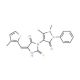 1,5-Dimethyl-4-[4-(3-methyl-thiophen-2-ylmethylene)-5-oxo-2-thioxo-imidazolidin-1-yl]-2-phenyl-1,2-dihydro-pyrazol-3-one (CAS